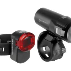 AXA Compactline 35 USB Frontlicht + Rear Rücklicht Set Mit StVZO-Zulassung