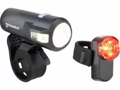 AXA Compactline 20 USB Frontlicht + Rücklicht Set Mit StVZO-Zulassung